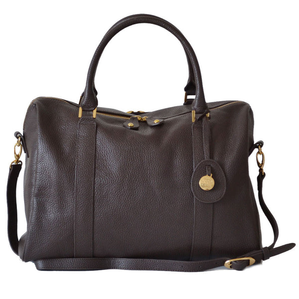 Firenze Leather Nappy Bag two hatch