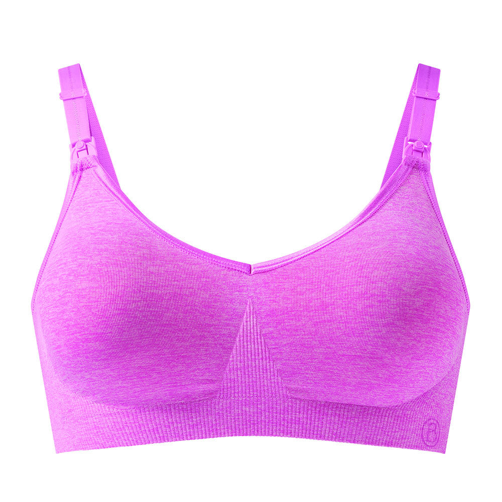 Bravado Body Silk Seamless Yoga Nursing Bra Pink Heather - Grow